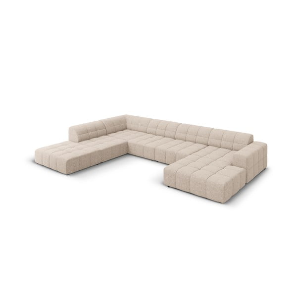Bež kotna sedežna garnitura (levi kot/v obliki črke "U") Chicago – Cosmopolitan Design-image-3