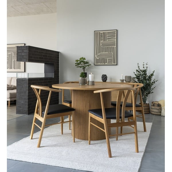 Okrogla jedilna miza v topolovem dekorju ø 120 cm Boavista – House Nordic-image-1