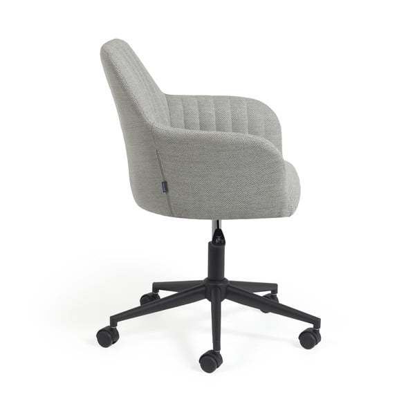 Svetlo siv pisarniški stol Kave Home Madina-image-4