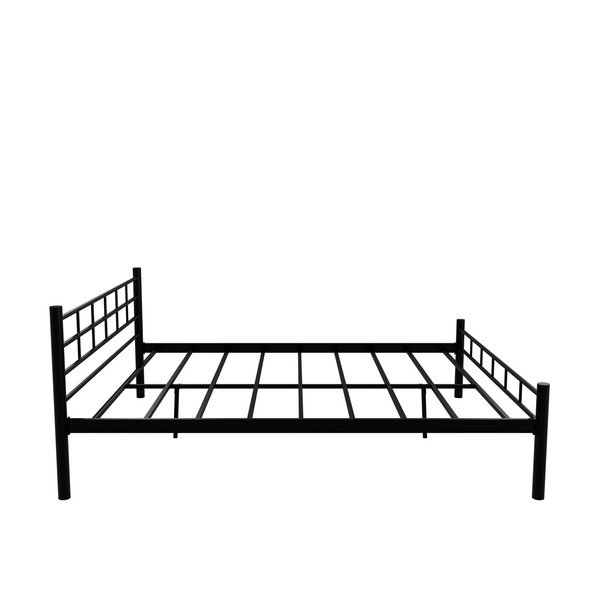 Črna kovinska zakonska postelja z letvenim dnom 160x200 cm K70 – Kalune Design-image-3