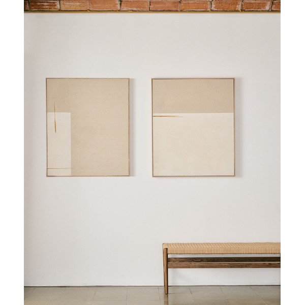 Ročno naslikana slika z okvirjem/na platnu 80x100 cm Salin – Kave Home-image-1