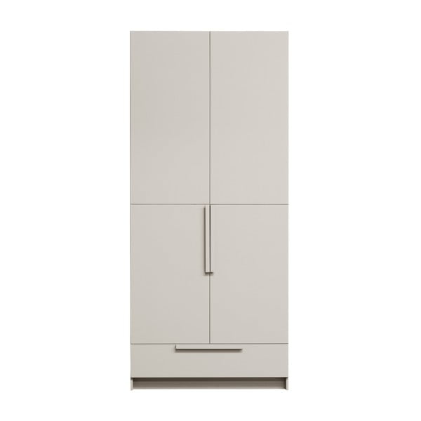 Kremno bela modularna garderobna omara iz masivnega bora 95x215 cm Pure – WOOOD