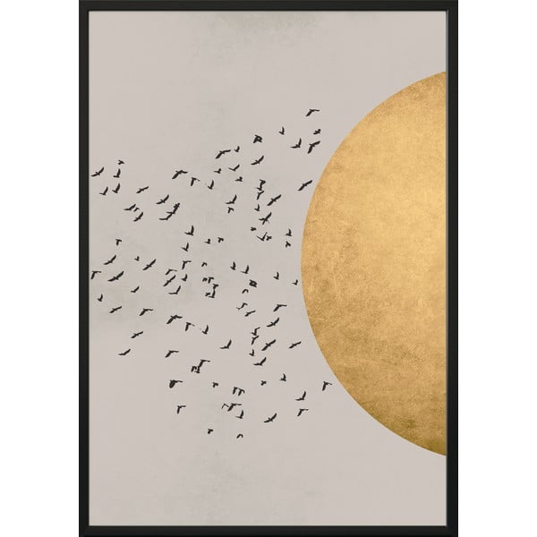 Stenski plakat v okvirju BIRDS/SILHOUTTE, 50 x 70 cm