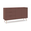Komoda v mat dekorju v barvi terakote 140x81x40 cm Campus – Marckeric