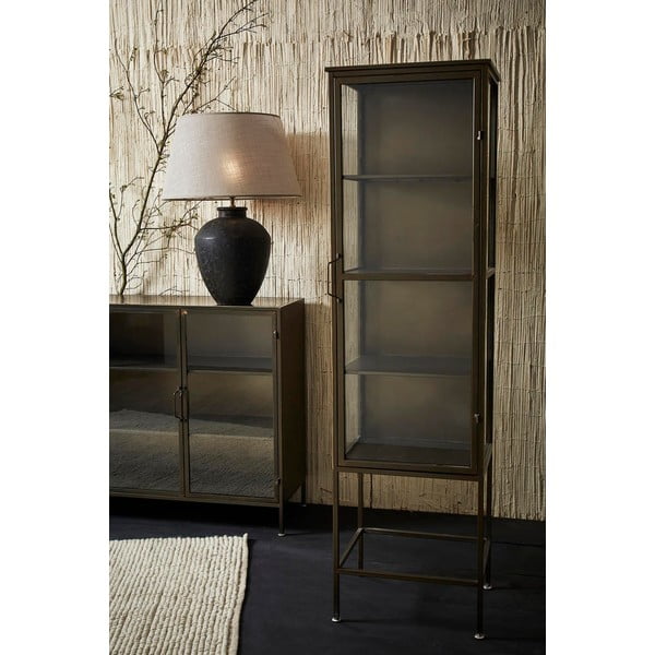 Kovinska vitrina v zlati barvi 123,5x91,5 cm Dagenham - Côté Table-image-1