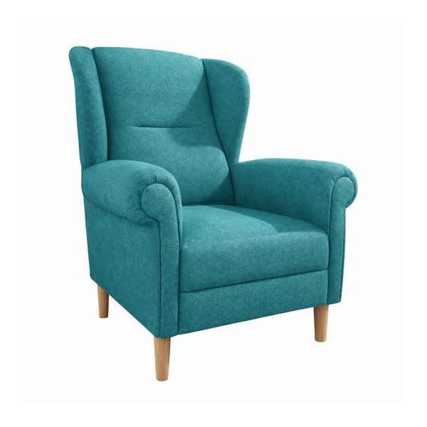 Turkizen fotelj z naslonom Swan – Ropez