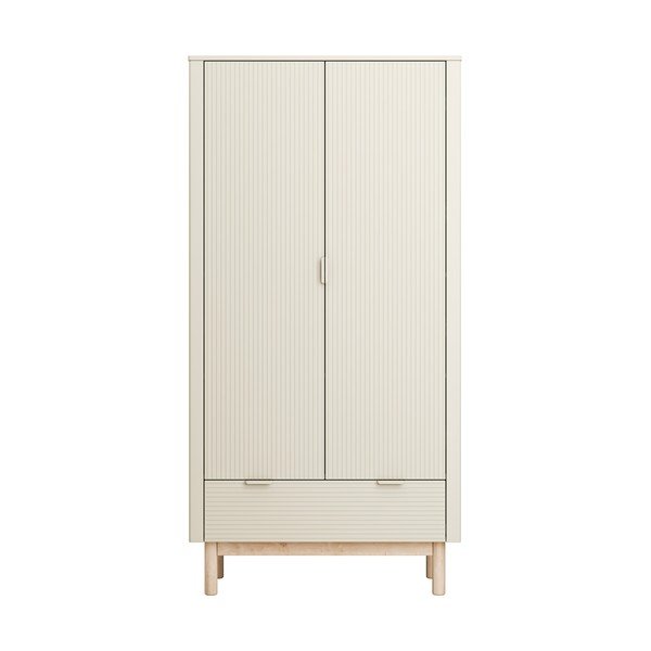 Kremno bela otroška garderobna omara 100x52 cm Miloo – Pinio-image-2