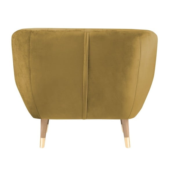 Zlat žameten fotelj Mazzini Sofas Benito-image-4