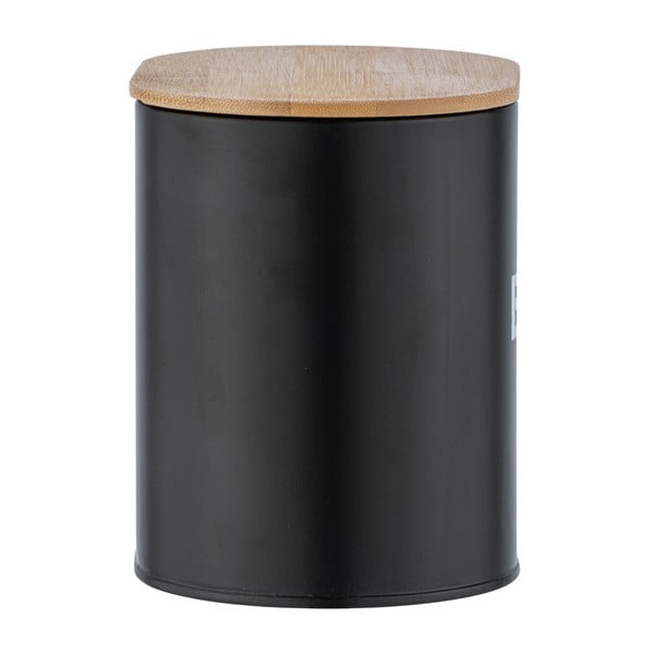 Črna posoda za shranjevanje v kopalnici s pokrovom Wenko Gara-image-4