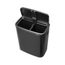 Temno siv jeklen koš za smeti za ločevanje odpadkov na dotik 60 l Bo Touch Bin – Brabantia