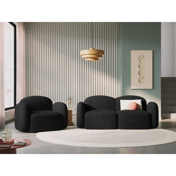 Črn fotelj Blair – Micadoni Home-image-1