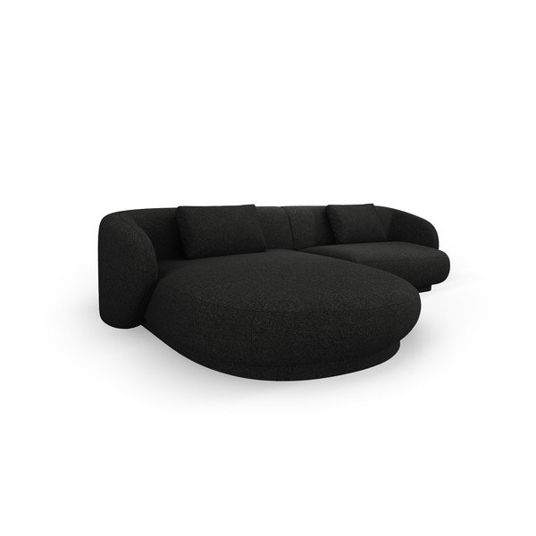 Črna kotna sedežna garnitura Camden – Cosmopolitan Design-image-3