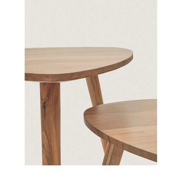 Stranski mizici v kompletu 2 ks iz masivne akacije 60x61 cm Duvani – Kave Home-image-4