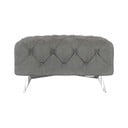 Siv žameten tabure Chelsea – Ropez