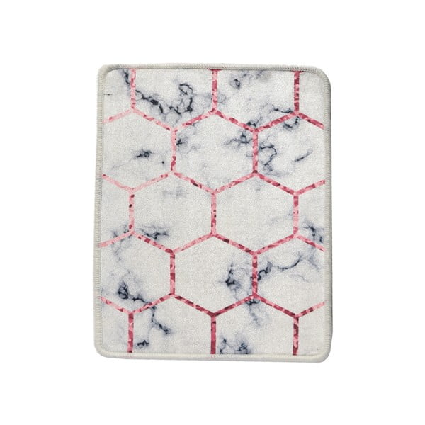 Belo-siva kopalniška preproga 60x40 cm Honeycomb - Foutastic-image-2