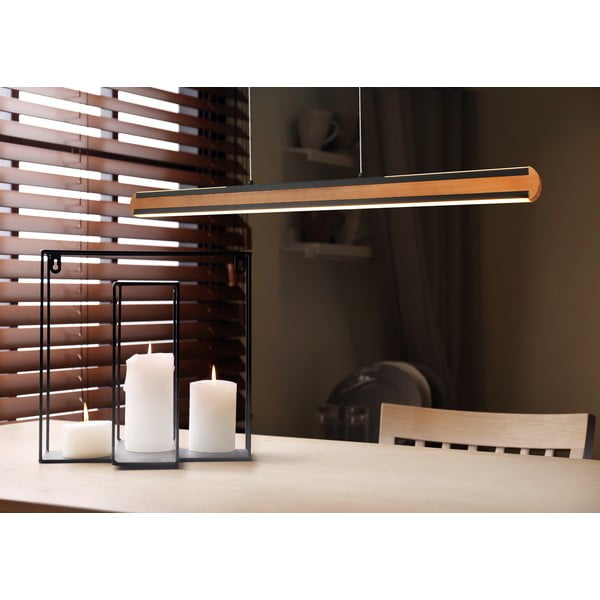 LED viseča svetilka v črni in naravni barvi Deacon – Trio-image-1