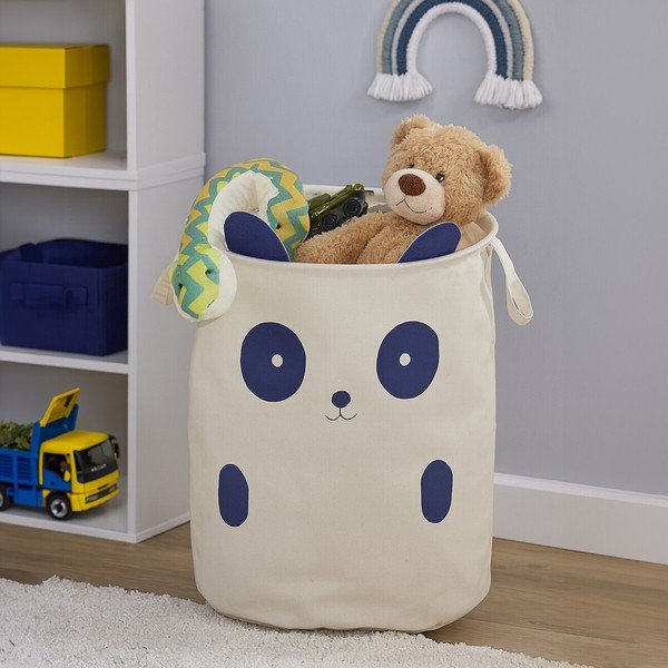Bela tekstilna otroška škatla za shranjevanje ø 38x48 cm Mimo Panda Face – Premier Housewares-image-3