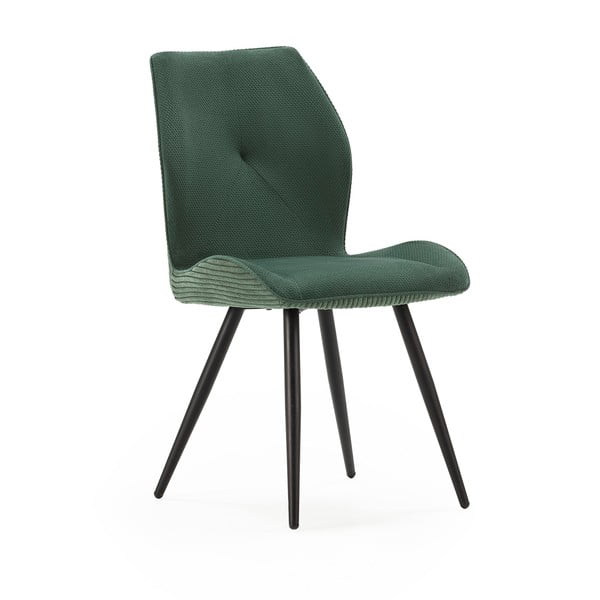 Zeleni jedilni stoli iz rebrastega žameta v kompletu 2 ks Adaya – Marckeric