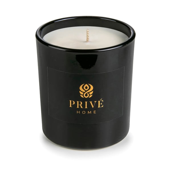 Dišeča sveča iz sojinega voska čas gorenja 60 h Ambre Noir – Privé Home