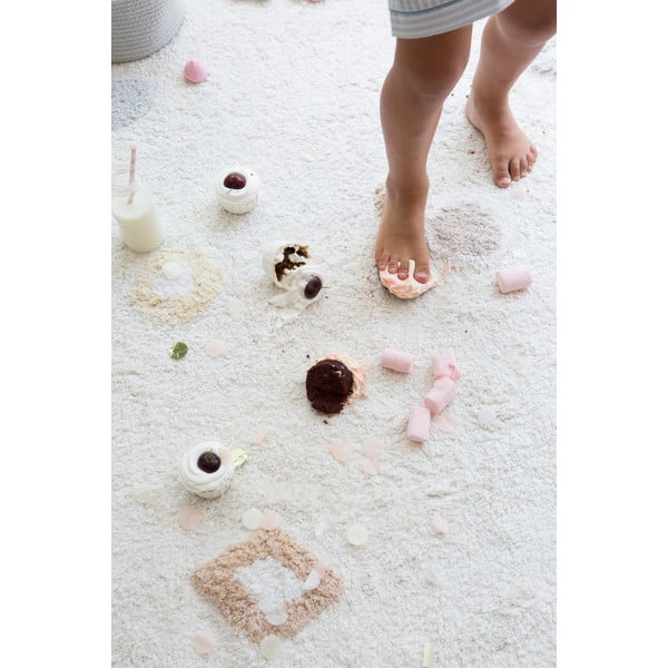 Kremno bela pralna ročno tkana bombažna otroška preproga 140x200 cm Kim – Lorena Canals-image-4