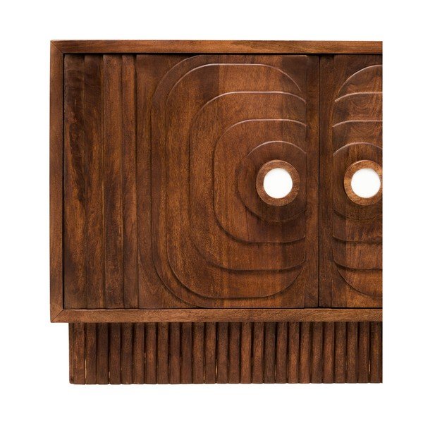 Komoda iz masivnega manga v temni naravni barvi 40x75x116 cm Sangar – Premier Housewares-image-4