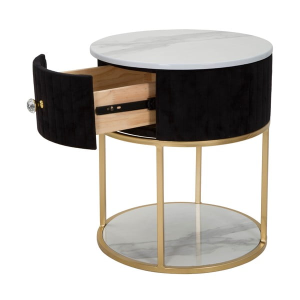 Črna/zlata nočna omarica Montpellier – Mauro Ferretti-image-3