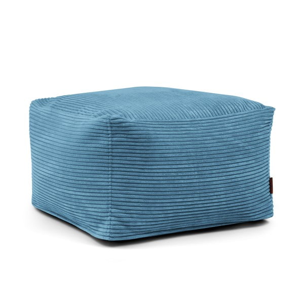 Modra vreča za sedenje iz rebrastega žameta Softbox MooG – SLOWDOWN