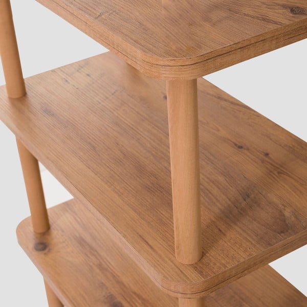 Knjižna polica v borovem dekorju 80x75 cm Step - Kalune Design-image-3