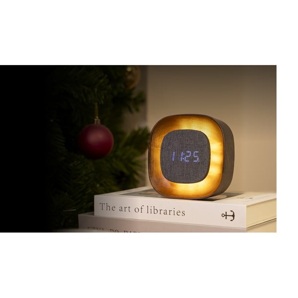 Digitalna budilka Lumos Walnut – Gingko-image-3