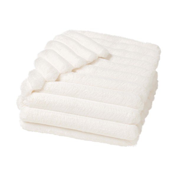 Kremno bela odeja iz mikropliša 180x220 cm Boudoir – douceur d'intérieur