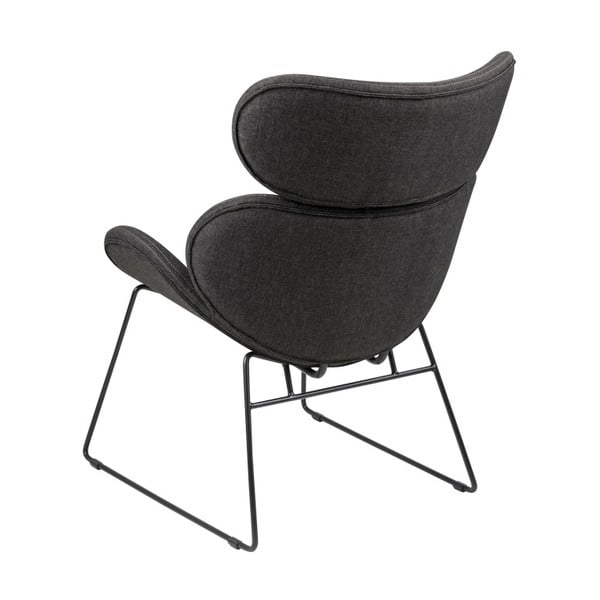 Temno siv fotelj s črnimi nogami Actona Cazar-image-3