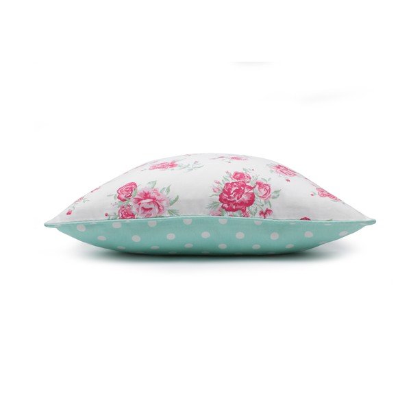 Mentolovo zelena prevleka za vzglavnik WeLoveBeds Roses, 40 x 60 cm-image-1