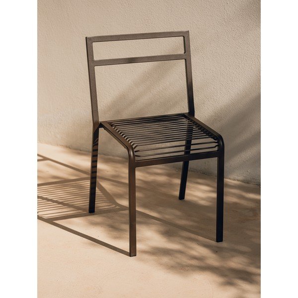 Temno rjav kovinski vrtni stol Oto – noo.ma-image-1