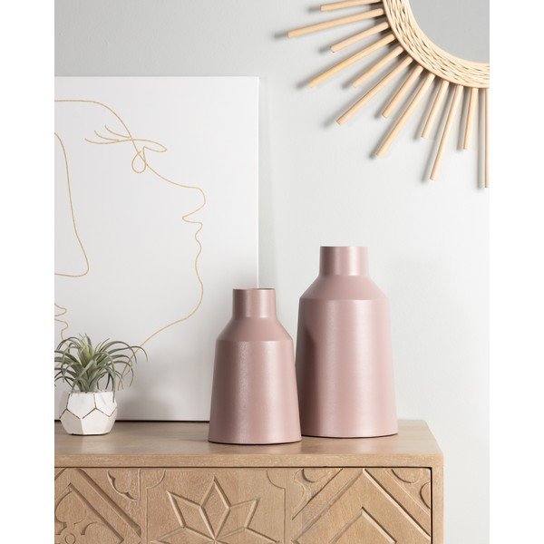 Komplet 2 rožnatih vaz La Forma Soco-image-1