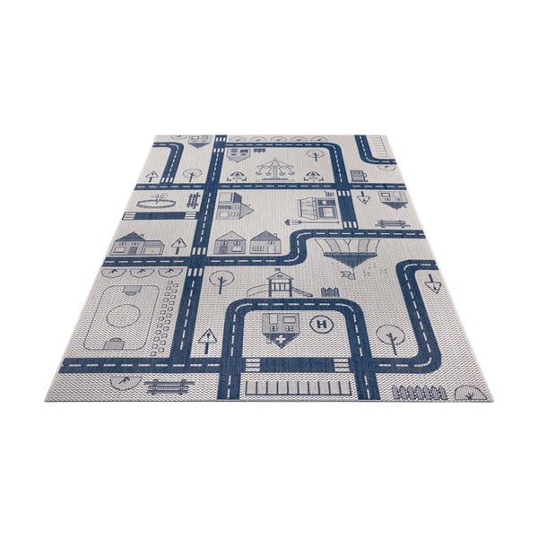 Modra otroška preproga Ragami City, 120 x 170 cm-image-3