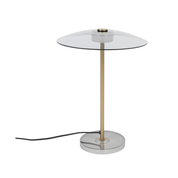 LED zatemnitvena namizna svetilka s steklenim senčilom v sivi in zlati barvi (višina 42 cm) Float – Zuiver