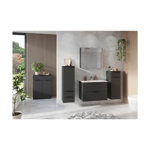 Antracitno siv komplet pohištva za kopalnico Crandon – Germania-image-1