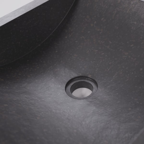 Črn terrazzo umivalnik Kave Home Sunday, 40 x 45 cm-image-1