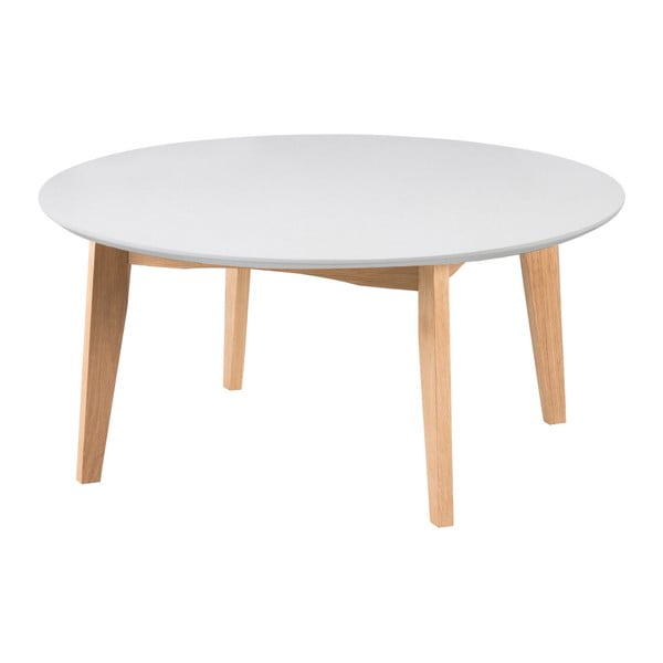 Bela okrogla mizica ø 90 cm Abin - Actona-image-1