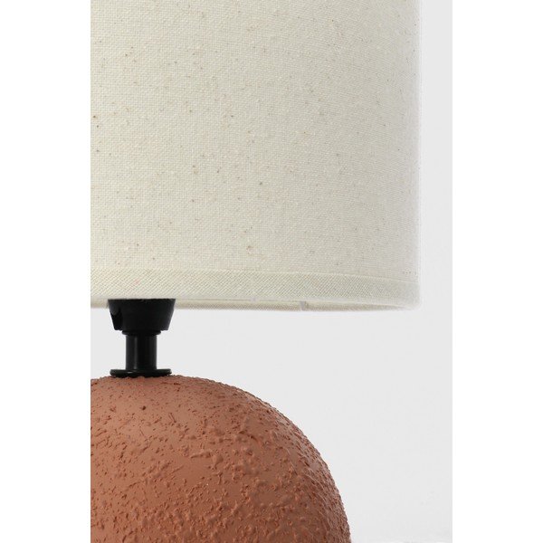 Keramična namizna svetilka v barvi terakote s tekstilnim senčilom (višina 32 cm) Irvin – Yes Everyday-image-2