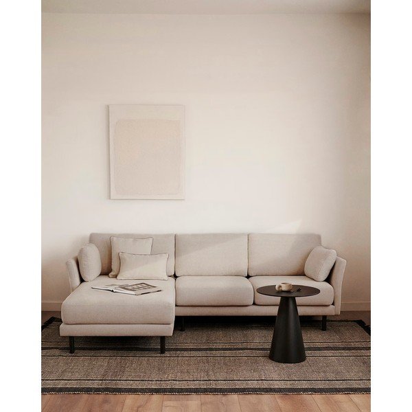 Kremno bela kotna sedežna garnitura Gilma – Kave Home-image-1