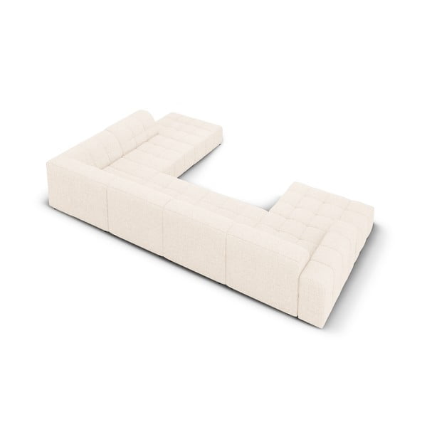 Kremno bela kotna sedežna garnitura (desni kot/v obliki črke "U") Chicago – Cosmopolitan Design-image-4