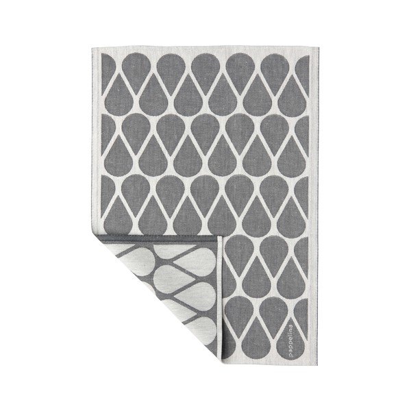 Kuhinjska krpa iz mešanice lana 46x66 cm Otis Charcoal – Pappelina-image-1