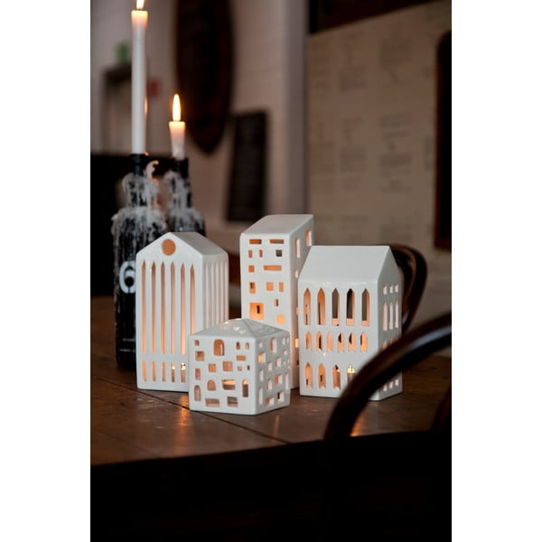 Bel keramični svečnik Kähler Design Urbania Lighthouse High Building-image-2