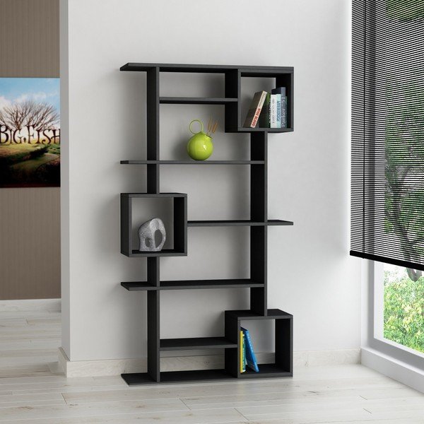 Antracitna knjižna omara Soto Anthracite-image-1