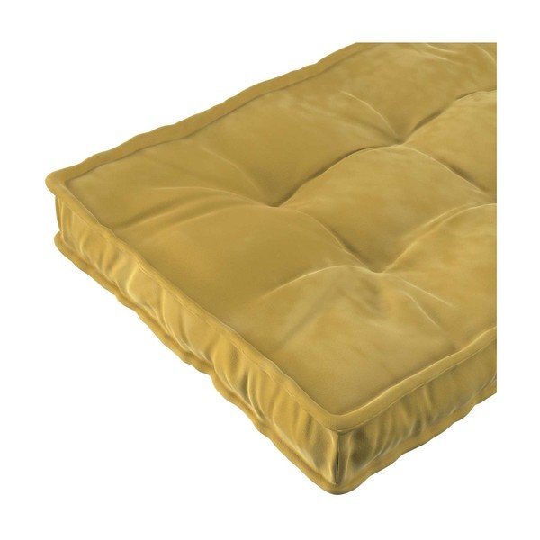 Olivno zelena otroška vzmetnica 60x120 cm Posh Velvet - Yellow Tipi-image-1