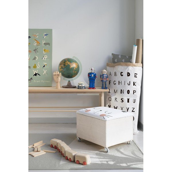 Puf na kolesih s prostorom za shranjevanje Little Nice Things Cat-image-1