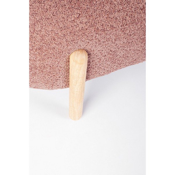 Oblazinjena klop iz tkanine bouclé v barvi terakote Dayla – Bizzotto-image-1