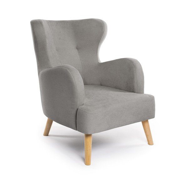 Svetlo siv fotelj z naslonom Noemye – Bonami Selection