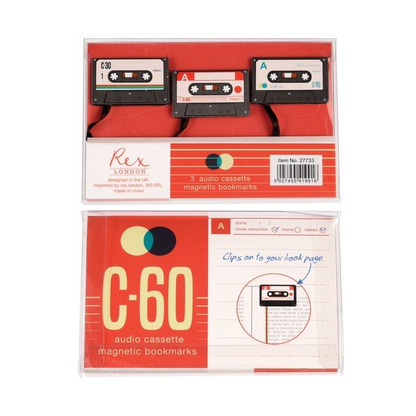 Knjižna kazala v kompletu 3 ks Cassette - Rex London-image-3